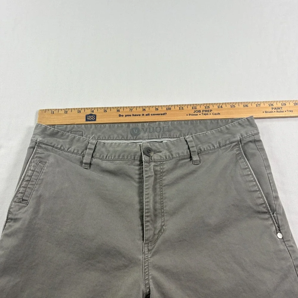 Vuori Pants Mens 33x29‎ Gray Collins Chino Casual Cotton Twill Tapered